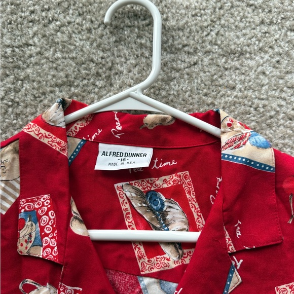 Alfred Dunner Cafe Patterned Button Up - Picture 2 of 3
